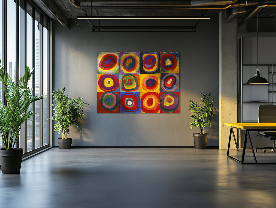 Estudio de color con cuadrados, Kandinski