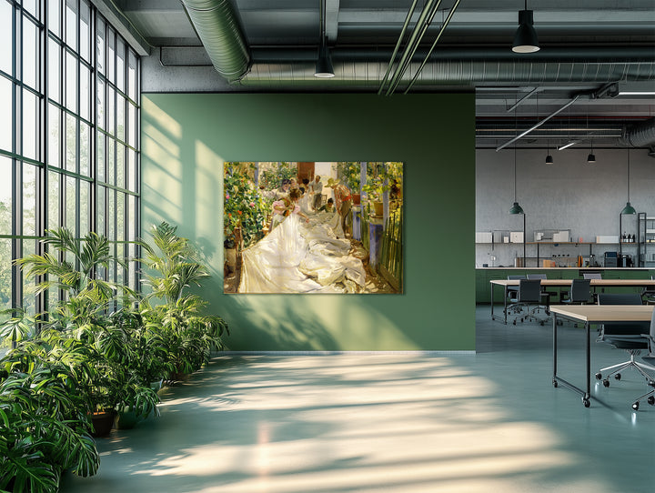 Cosiendo la vela, Joaquín Sorolla