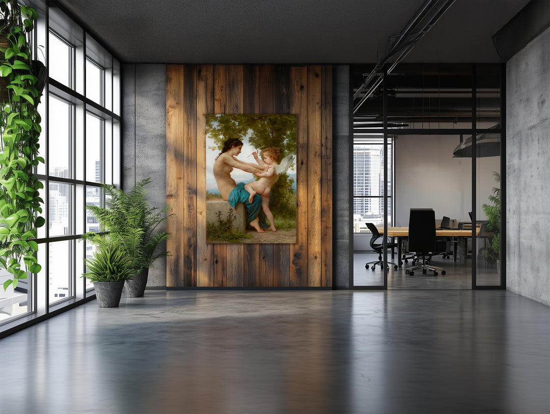 Joven defendiéndose de Eros, Bouguereau