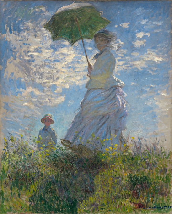 Mujer con sombrilla, Monet