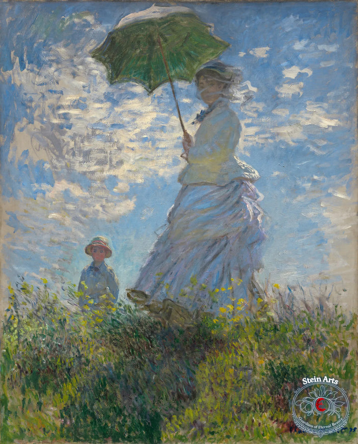 Mujer con sombrilla, Monet